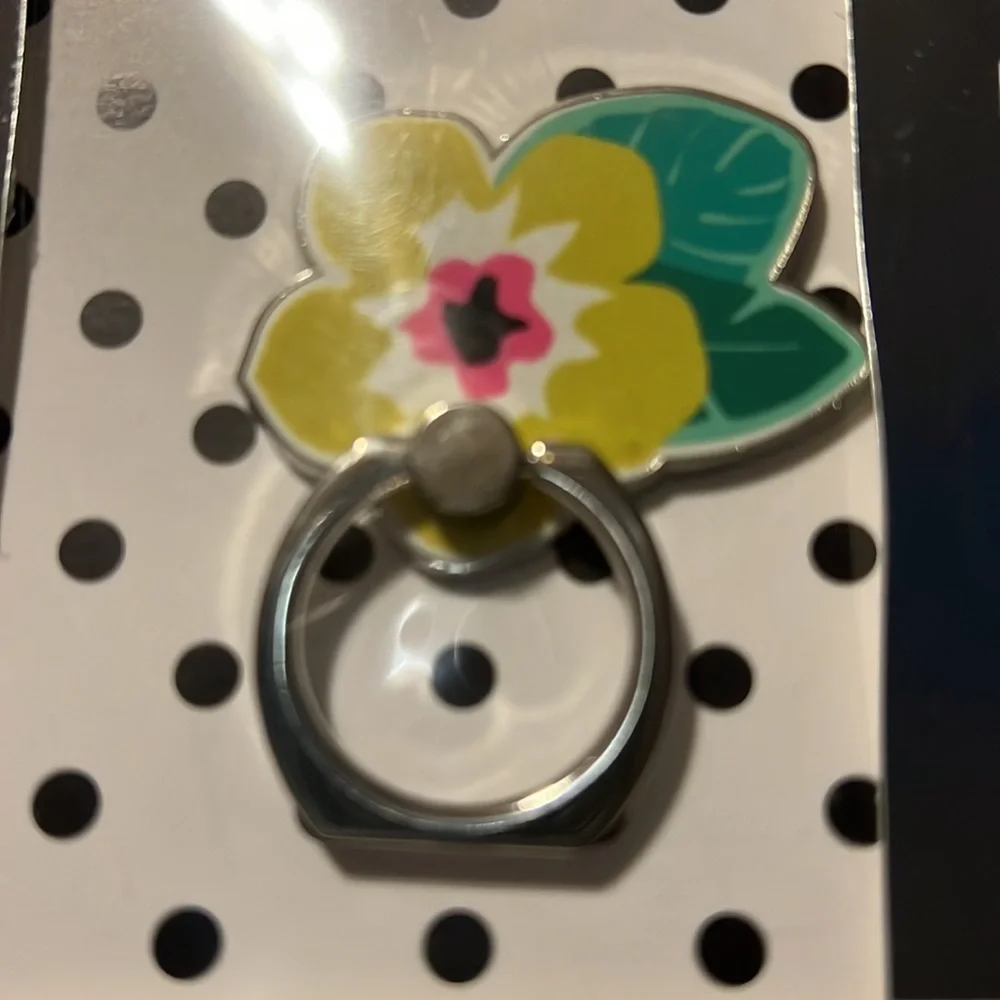 NWT Hang Accessories Yellow Flower Mobile Ring Stand